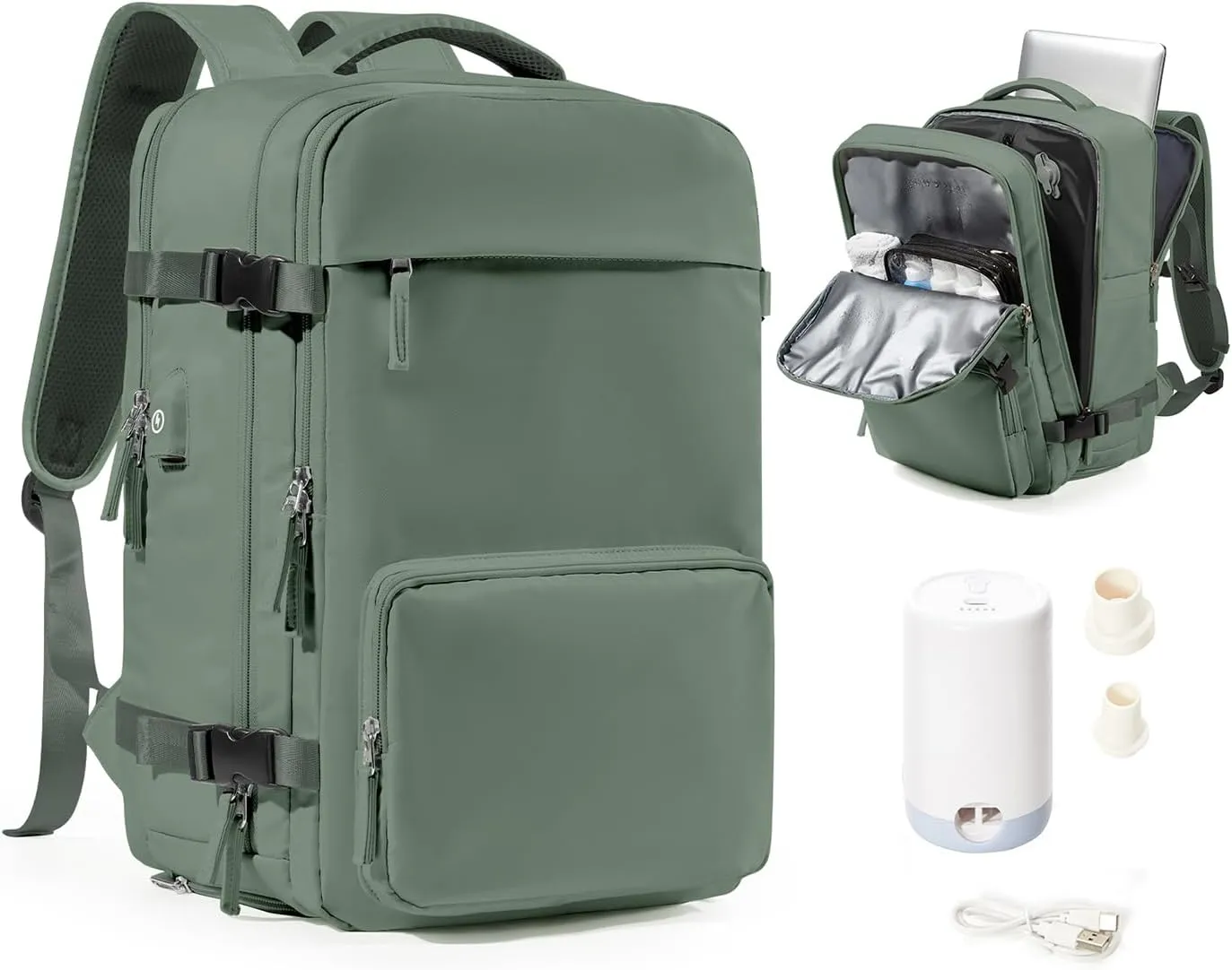 suradar Vacpack Backpack with Vacuum Seal Backpack Travel Airback Backpack with Pump Laptop Compression Backpacks
