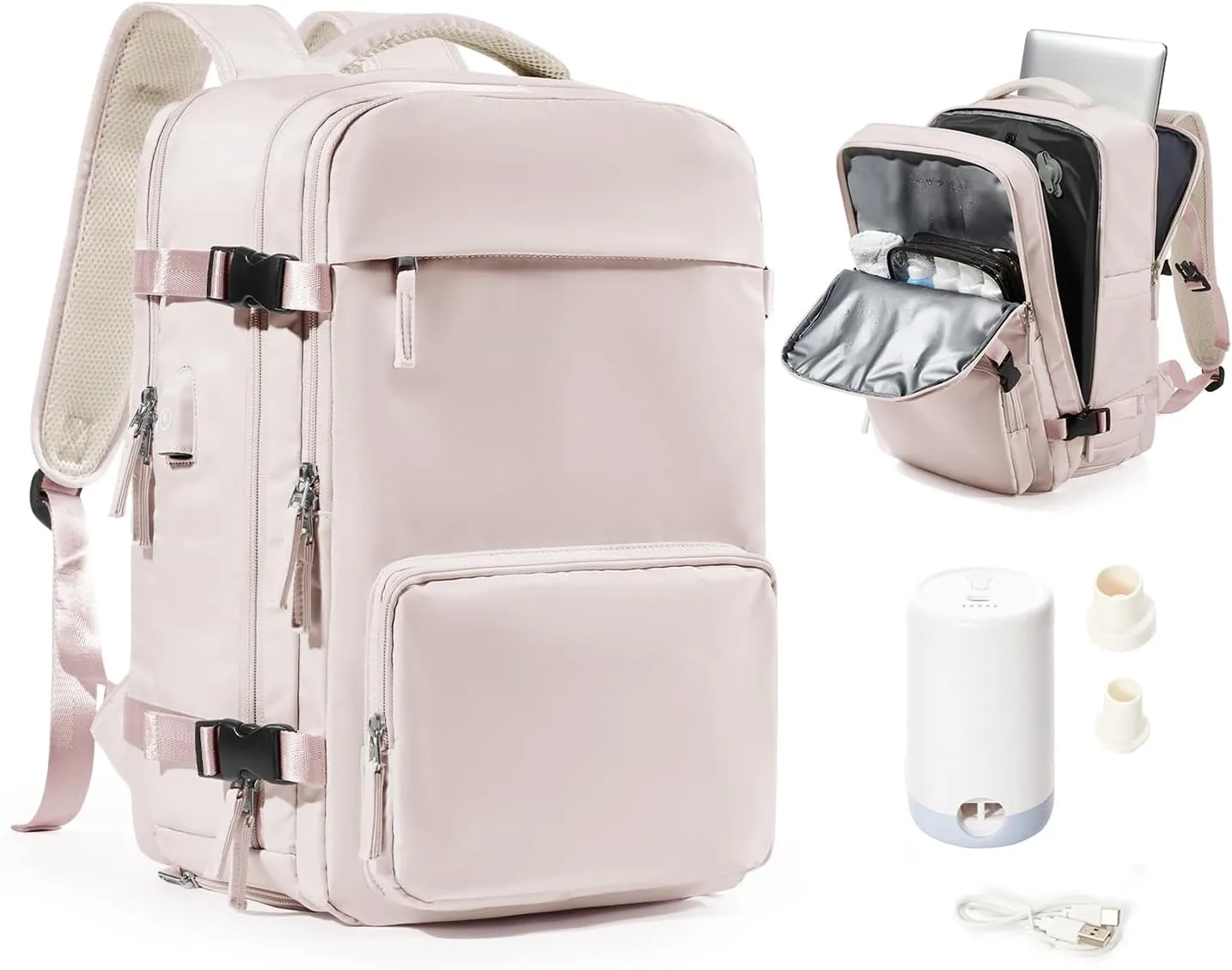 suradar Vacpack Backpack with Vacuum Seal Backpack Travel Airback Backpack with Pump Laptop Compression Backpacks