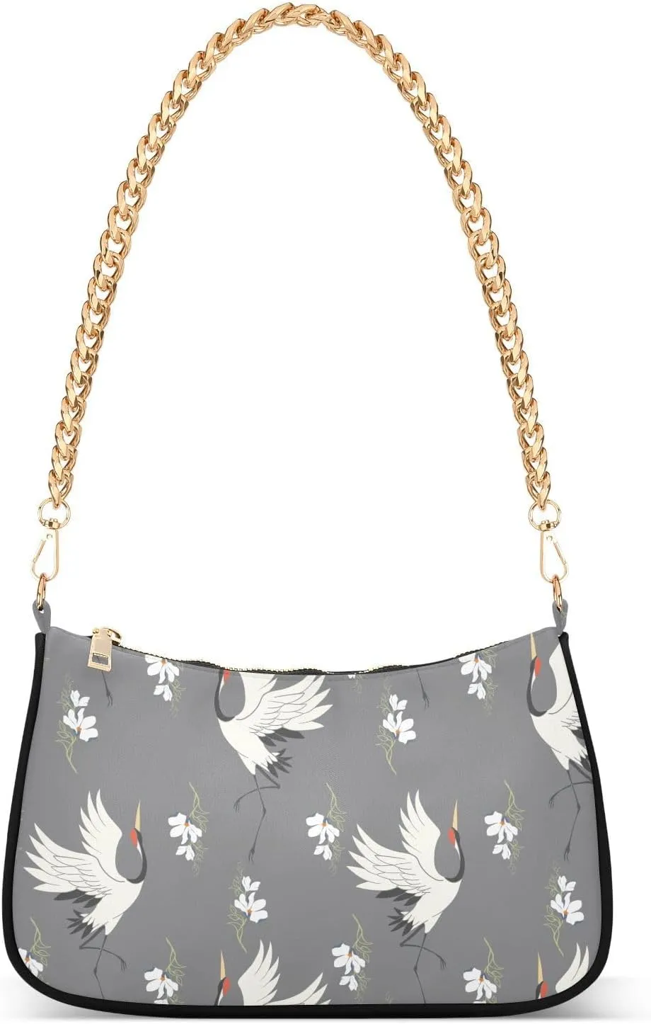 susiyo Japanese Cranes Shoulder Bag for Women Small Shoulder Purse Bags Cute Hobo Tote Handbag Mini Clutch Purse