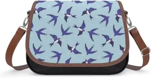 Swallow Bird Pattern Fashion Crossbody Bags Purses for Women Funny Printing Shoulder Handbags Gifts