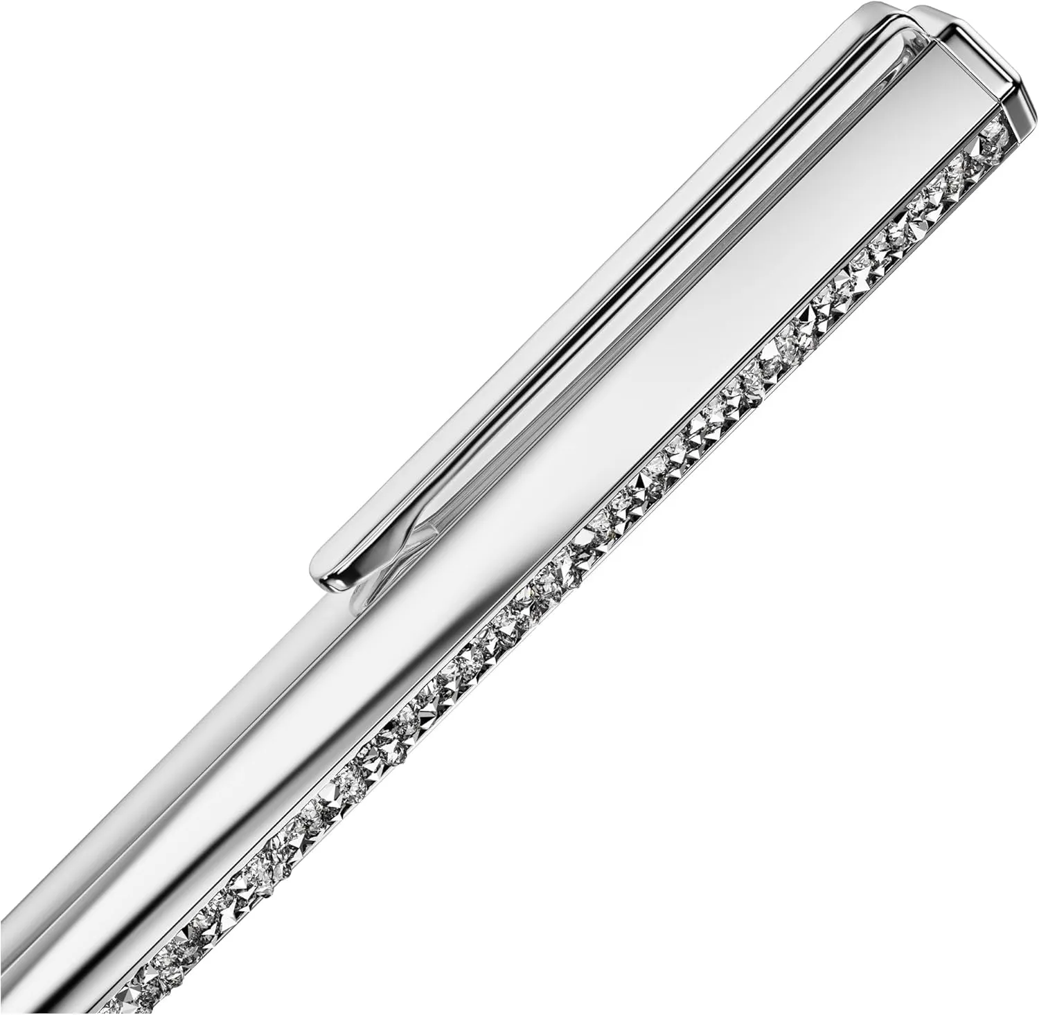 Swarovski Crystal Shimmer ballpoint pen, Silver tone, Chrome plated