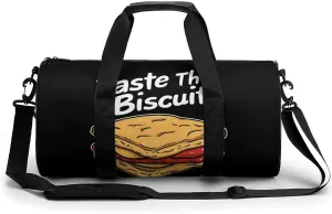 Taste The Biscuit Gym Bag Travel Duffel Bag Lightweight Carry On Weekender Bag Tote Bags for Women Men