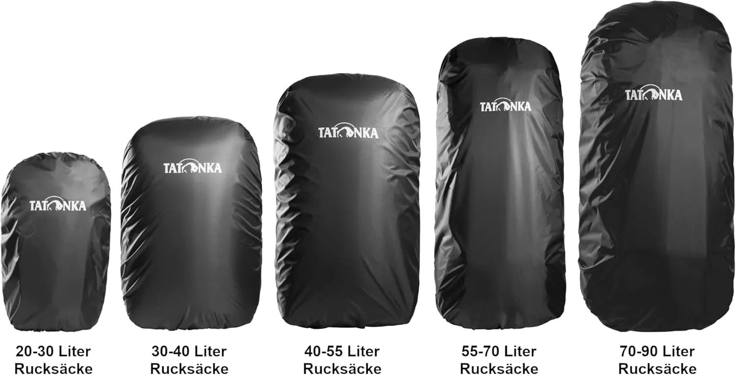 Tatonka Lightweight rain Cover for Backpacks of 40-55 litres Volume, Black, l