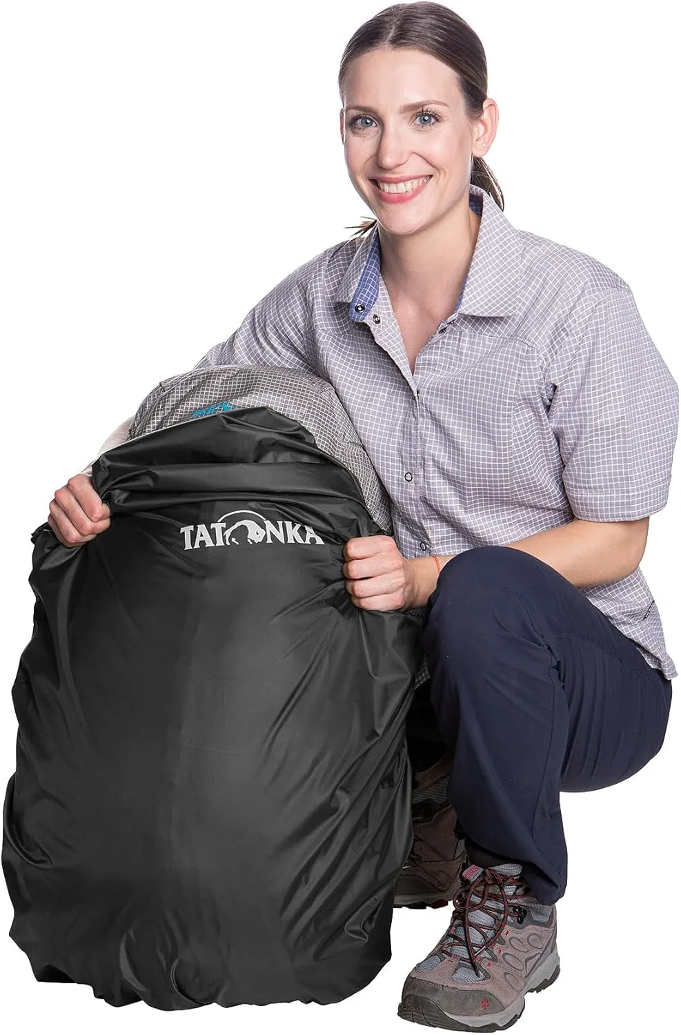 Tatonka Lightweight rain Cover for Backpacks of 40-55 litres Volume, Black, l