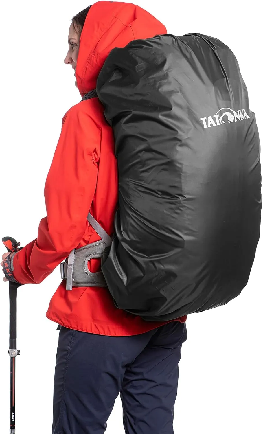 Tatonka Lightweight rain Cover for Backpacks of 40-55 litres Volume, Black, l