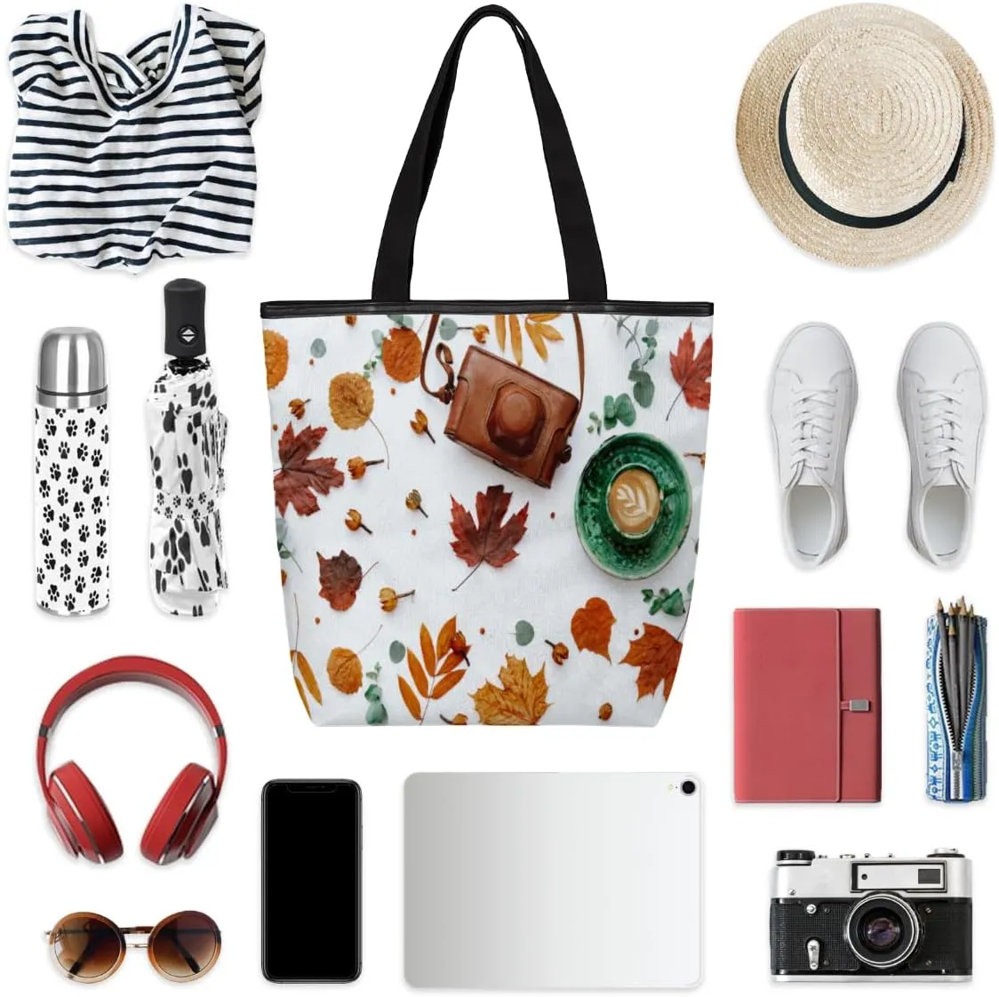 Tavisto Canvas Tote Bag,Soccer Shoes Grocery Shopping Bags 11"x13.6"x4" Durable