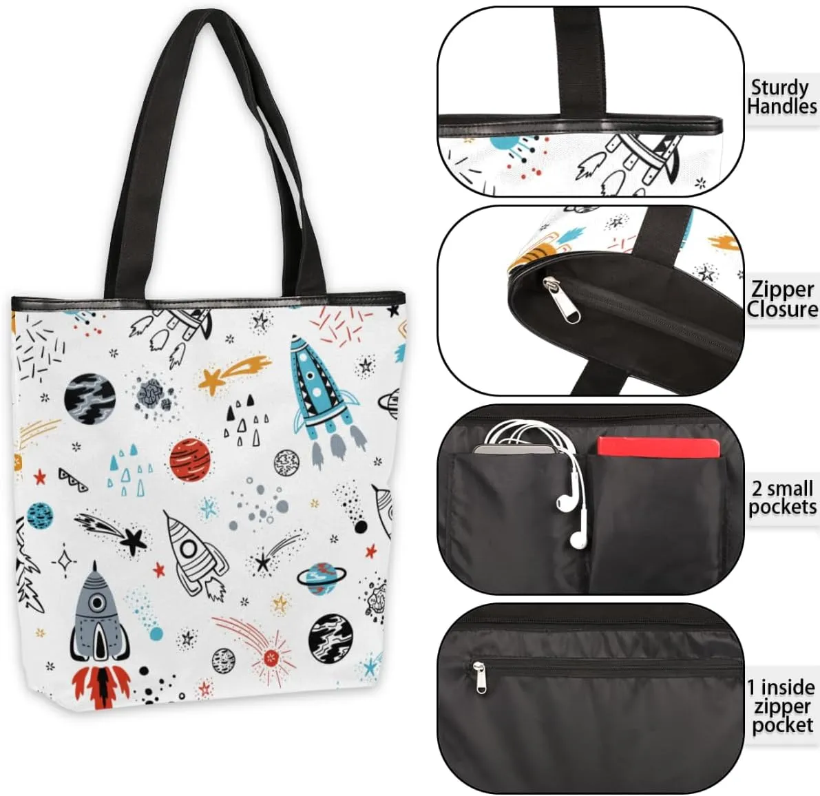 Tavisto Canvas Tote Bag,Soccer Shoes Grocery Shopping Bags 11"x13.6"x4" Durable
