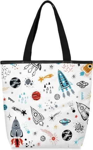 Tavisto Canvas Tote Bag,Soccer Shoes Grocery Shopping Bags 11"x13.6"x4" Durable