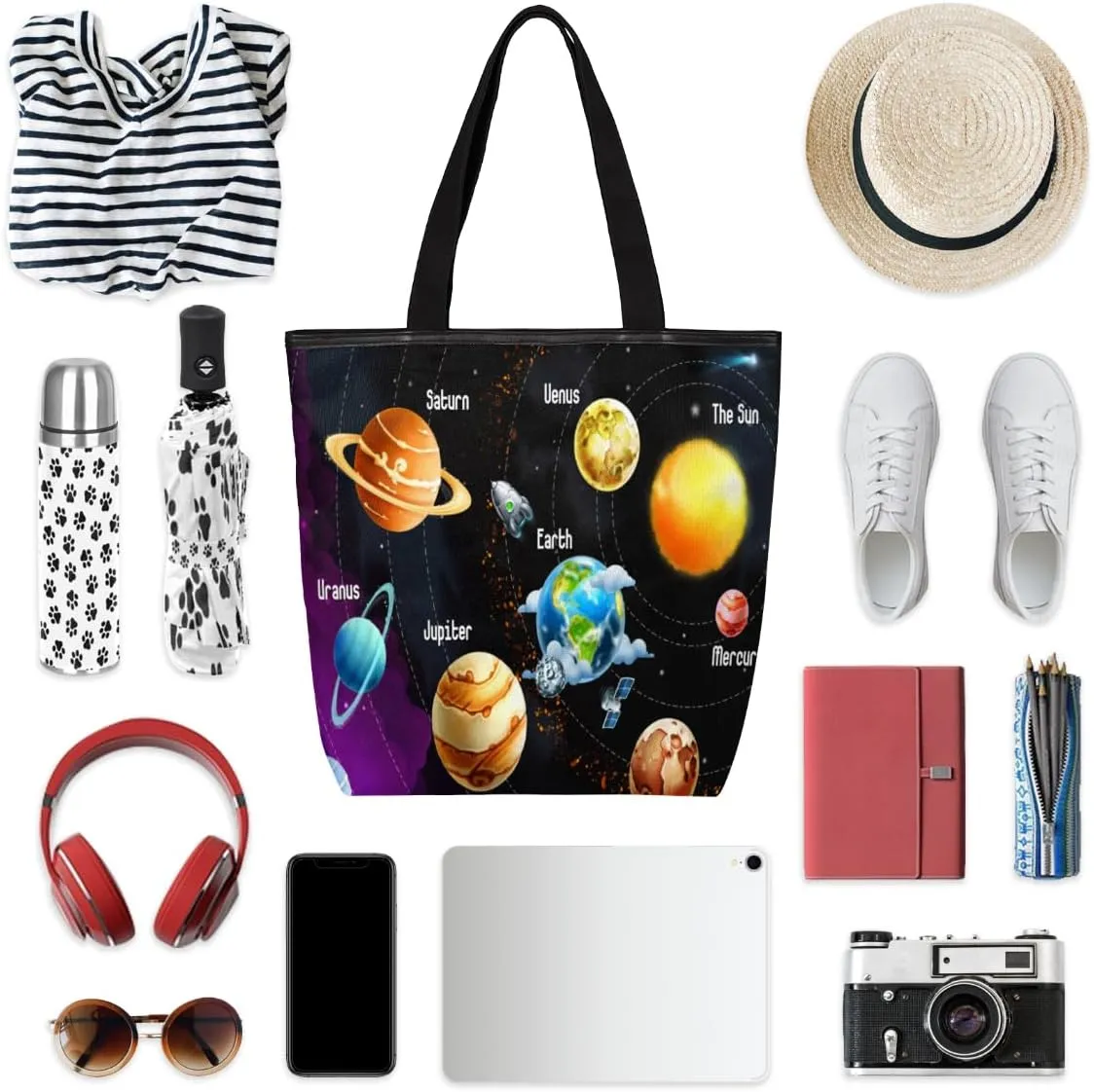 Tavisto Canvas Tote Bag,Soccer Shoes Grocery Shopping Bags 11"x13.6"x4" Durable