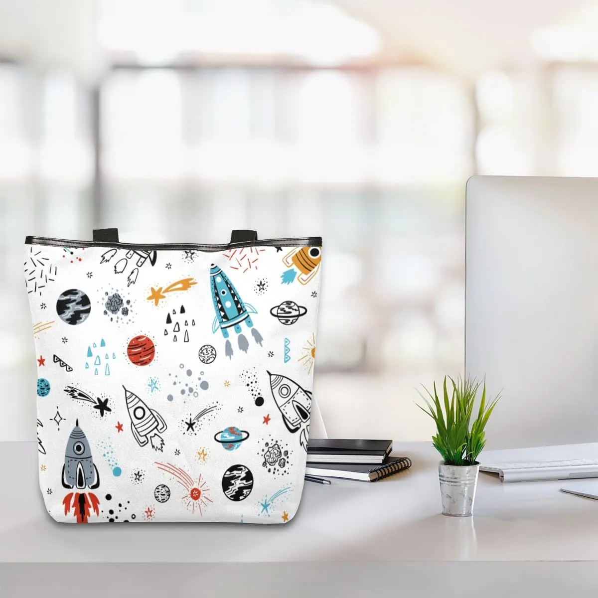 Tavisto Canvas Tote Bag,Soccer Shoes Grocery Shopping Bags 11"x13.6"x4" Durable