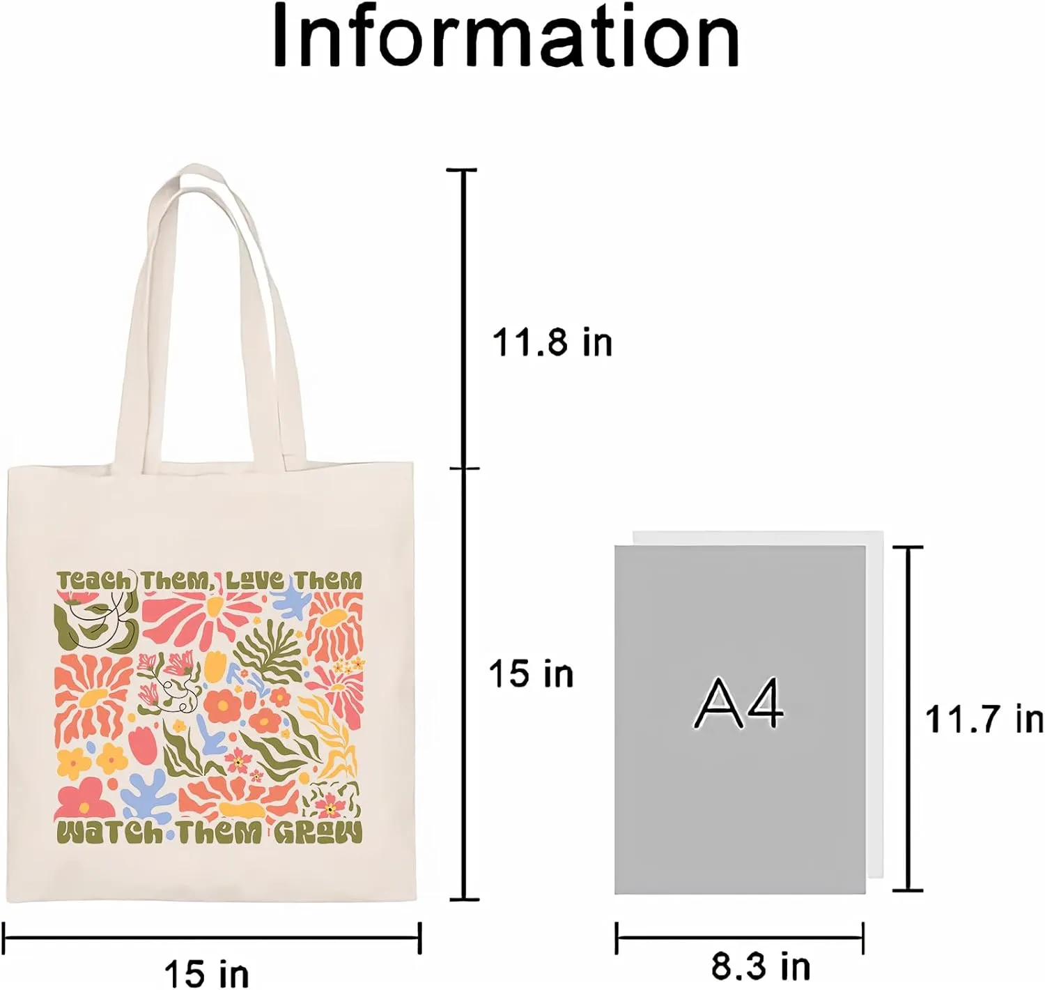 Teacher Appreciation Gifts School Canvas Tote Bags Aesthetic Travel Beach Bag Summer Reusable Grocery Shopping Bag