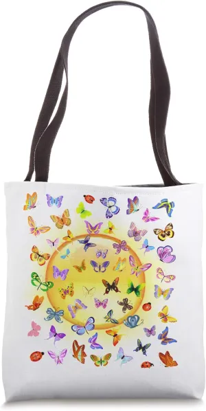 TeaseTeeTops Butterflies Swarm TEES TOTES and PILLOWS, Tote Bag