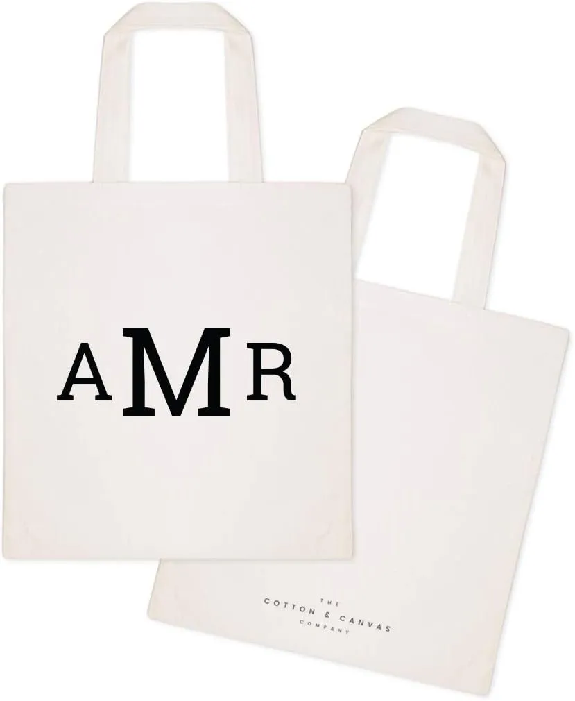 The Cotton & Canvas Co. Personalized Name Beach, Shopping and Travel Resusable Shoulder Tote and Handbag