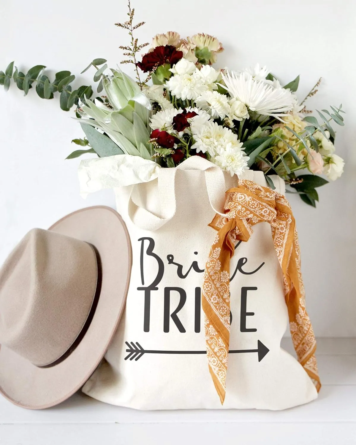The Cotton & Canvas Co. Wedding, Bridesmaid Gift, Beach, Shopping and Travel Resusable Shoulder Tote and Handbag