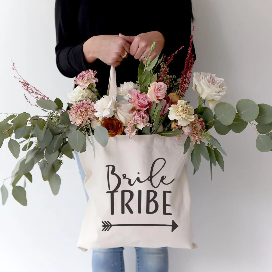 The Cotton & Canvas Co. Wedding, Bridesmaid Gift, Beach, Shopping and Travel Resusable Shoulder Tote and Handbag