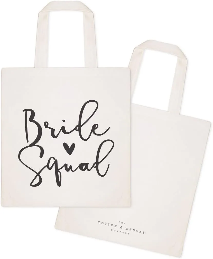 The Cotton & Canvas Co. Wedding, Bridesmaid Gift, Beach, Shopping and Travel Resusable Shoulder Tote and Handbag