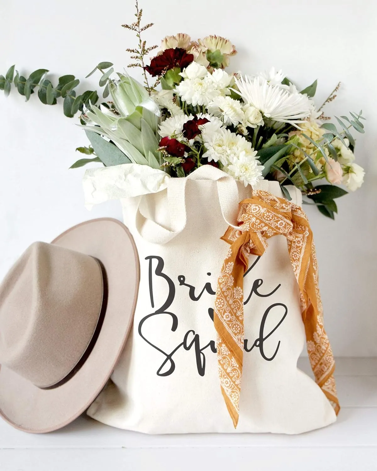 The Cotton & Canvas Co. Wedding, Bridesmaid Gift, Beach, Shopping and Travel Resusable Shoulder Tote and Handbag