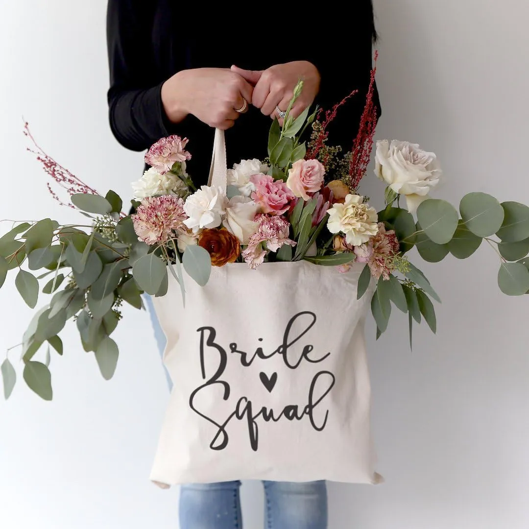 The Cotton & Canvas Co. Wedding, Bridesmaid Gift, Beach, Shopping and Travel Resusable Shoulder Tote and Handbag