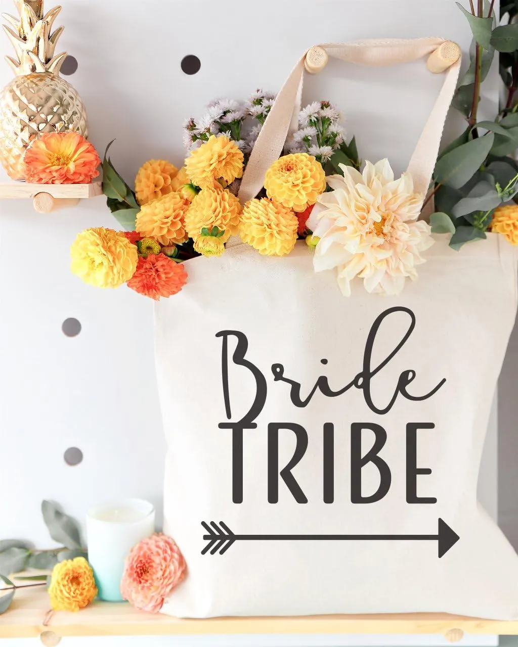 The Cotton & Canvas Co. Wedding, Bridesmaid Gift, Beach, Shopping and Travel Resusable Shoulder Tote and Handbag