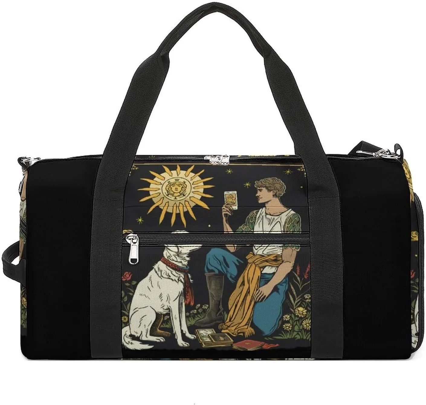 The Fool Major Arcana Tarot Mystical Witchy Sports Gym Bag Lightweight Travel Duffle Bag Carry on Weekender Bags for Women Men