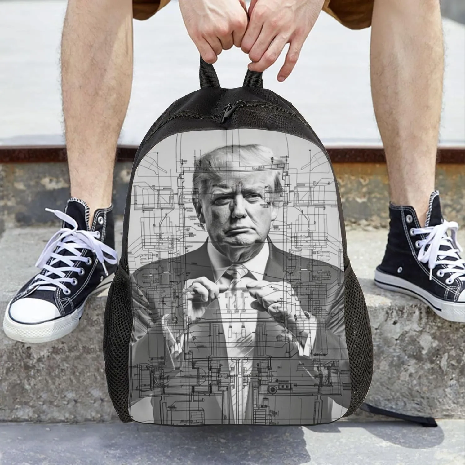 Thinking About Trump Backpack Waterproof Anti Theft Durable Light Laptop Bag Backpacks For Women Men Travel Gym Backpack