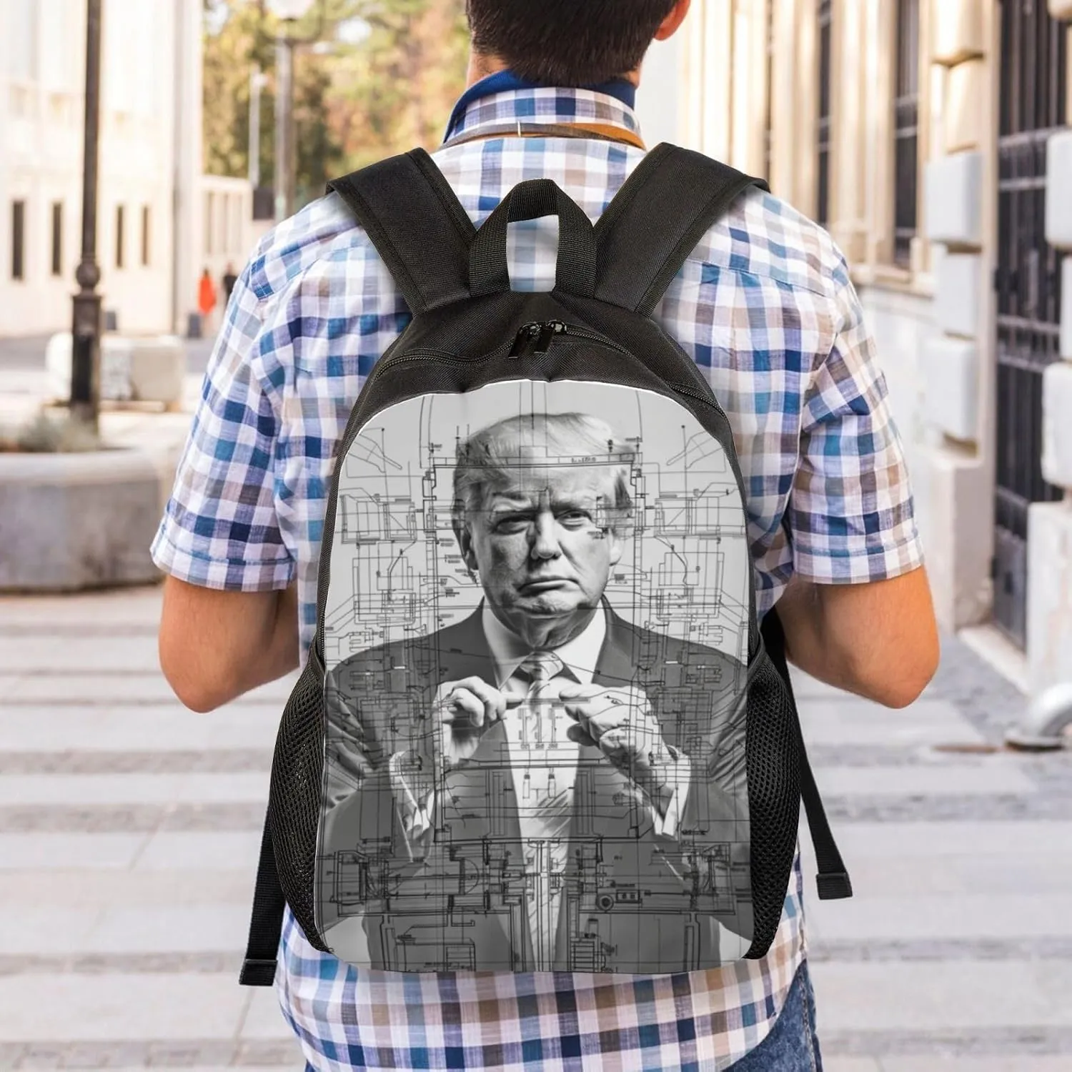 Thinking About Trump Backpack Waterproof Anti Theft Durable Light Laptop Bag Backpacks For Women Men Travel Gym Backpack