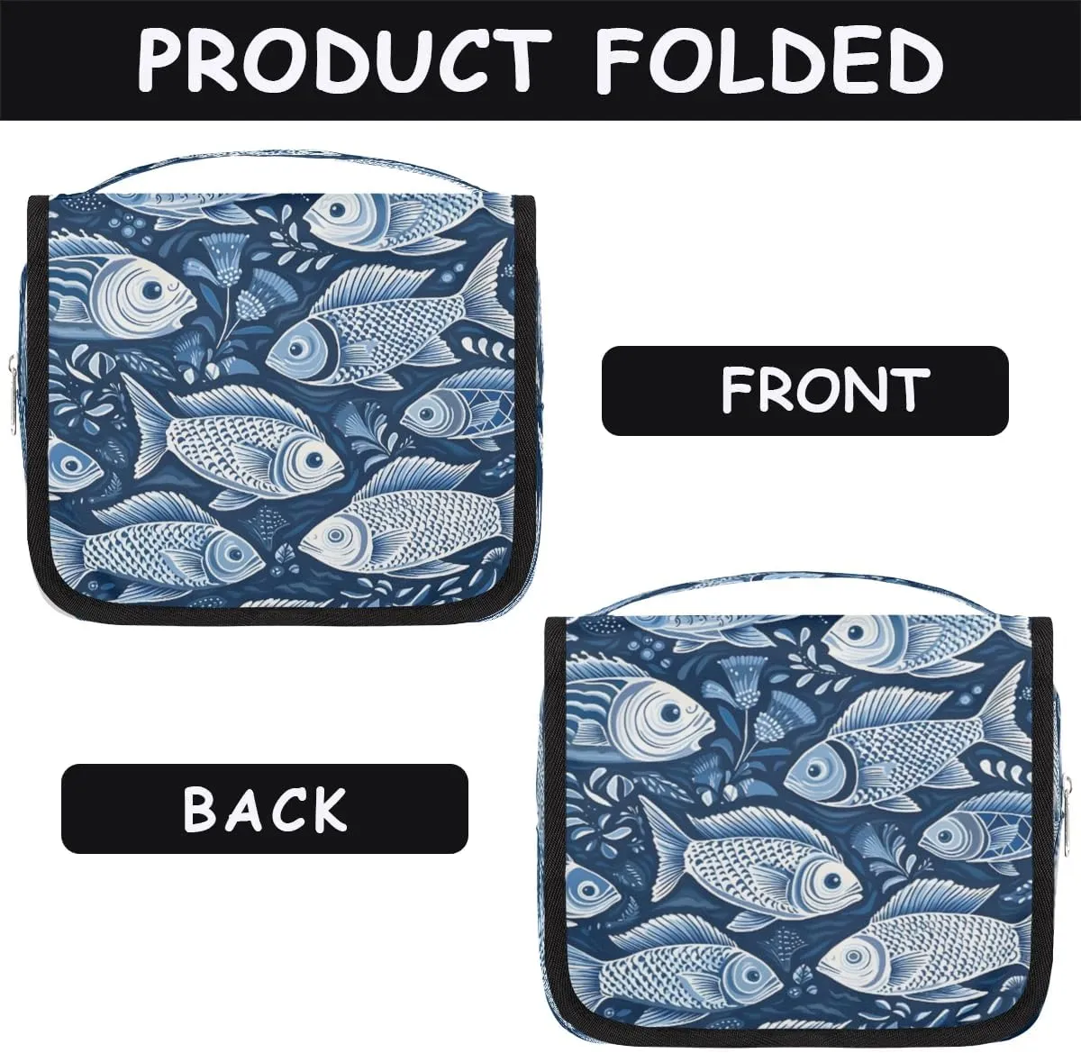 Toiletry Bag Hanging Toiletry Bag Travel Essentials Makeup Bag Travel Size Toiletries Bag Retro Fishes Travel Essentials For Women Travel Containers For Toiletries