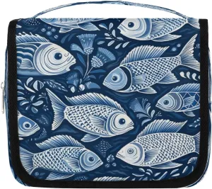 Toiletry Bag Hanging Toiletry Bag Travel Essentials Makeup Bag Travel Size Toiletries Bag Retro Fishes Travel Essentials For Women Travel Containers For Toiletries