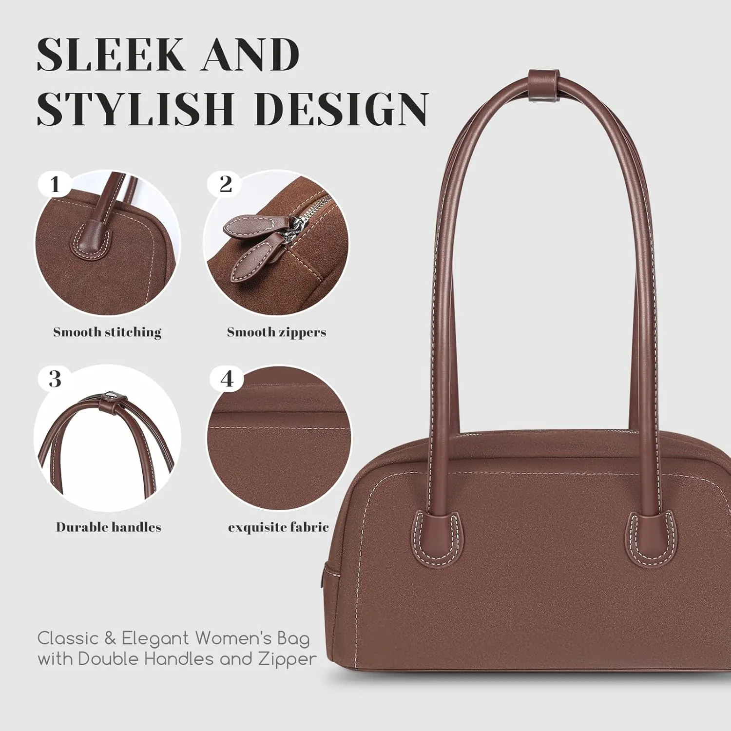 Top Handle Handbags for Women – Aesthetic Cute Purse, Trendy Vegan Leather Shoulder Bag, Stylish Women’s Handbag