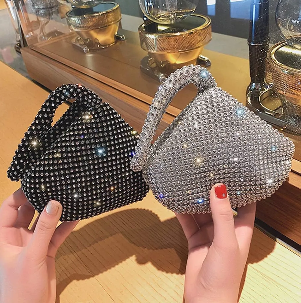 TOPCHANCES Women's Triangle Bling Clutch Purses and Handbags, Rhinestone Evening Bags and Clutches for Women Gilrs