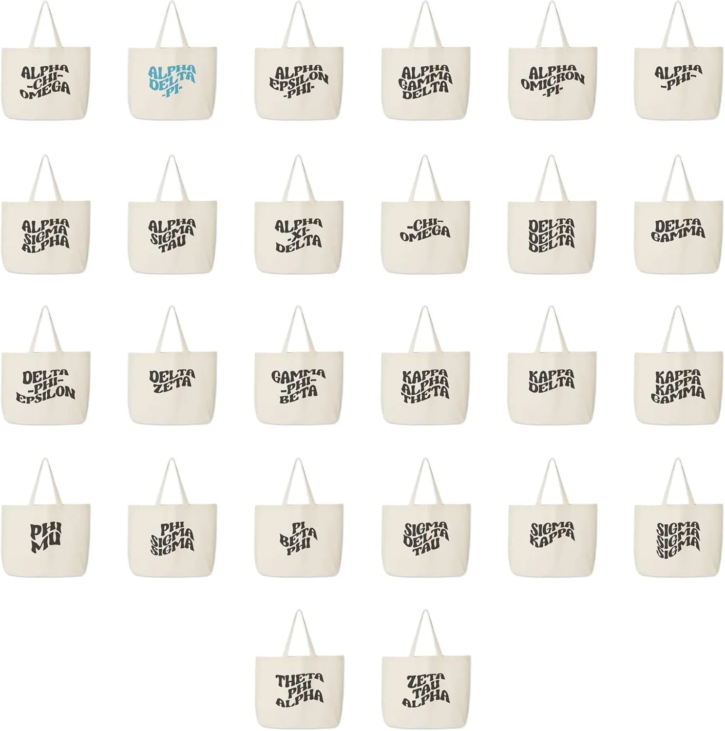 Tote Bag for Sorority - Mod Style Large Canvas Bag - Gifts for Women