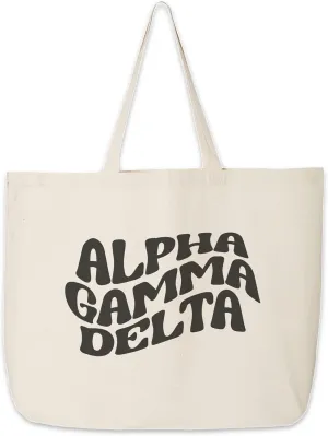 Tote Bag for Sorority - Mod Style Large Canvas Bag - Gifts for Women