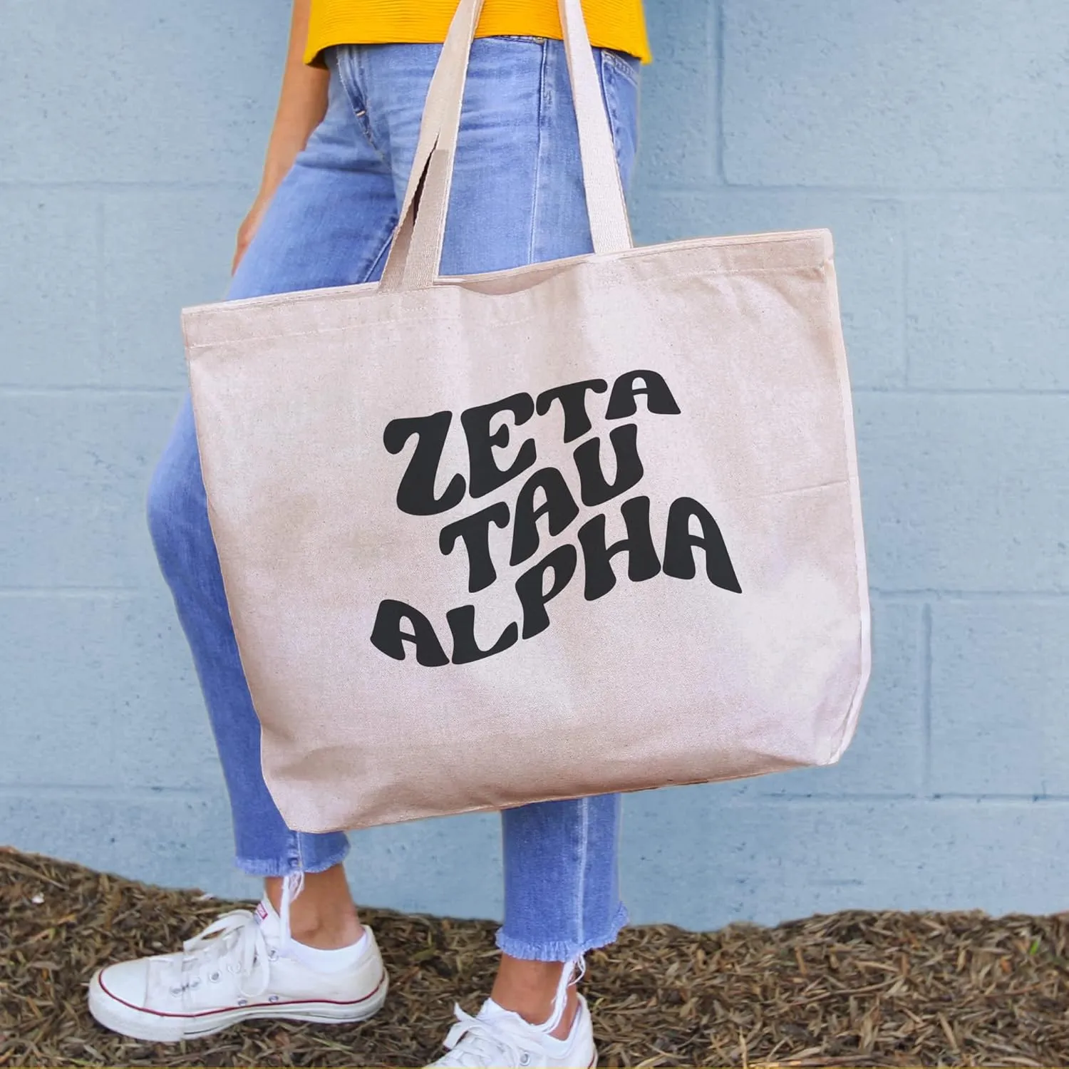 Tote Bag for Sorority - Mod Style Large Canvas Bag - Gifts for Women