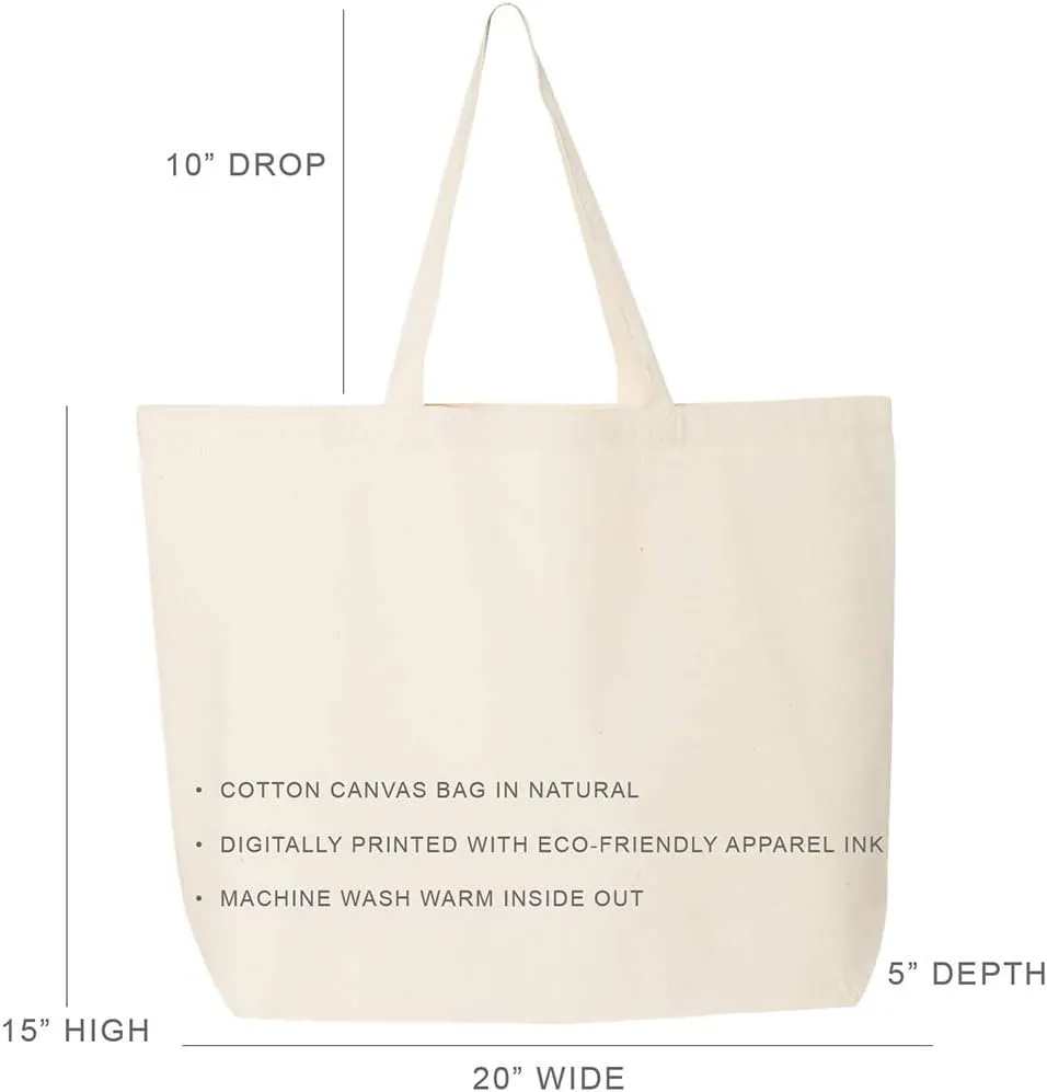 Tote Bag for Sorority - Mod Style Large Canvas Bag - Gifts for Women
