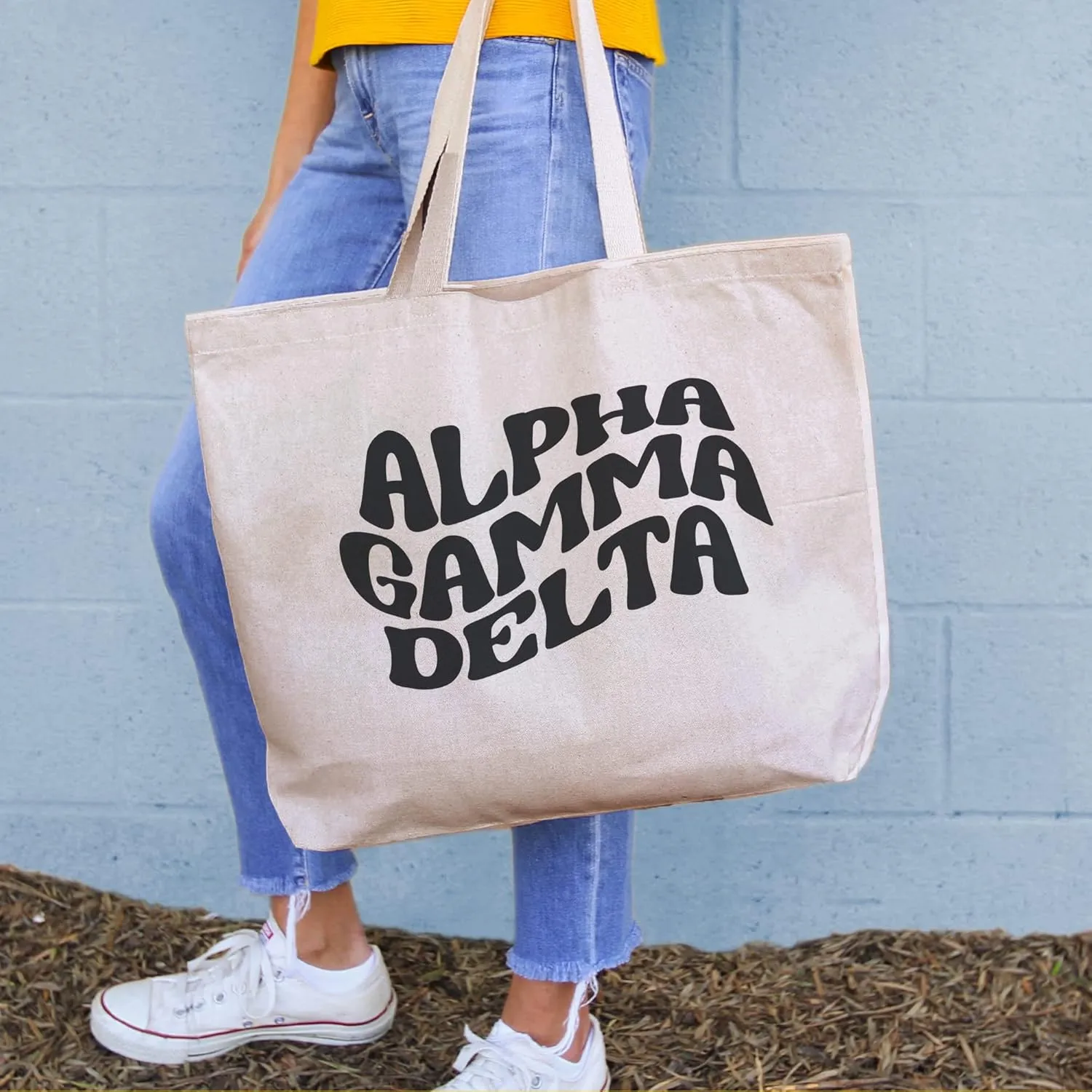 Tote Bag for Sorority - Mod Style Large Canvas Bag - Gifts for Women