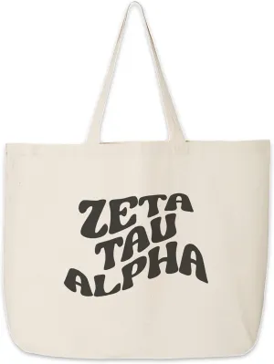 Tote Bag for Sorority - Mod Style Large Canvas Bag - Gifts for Women