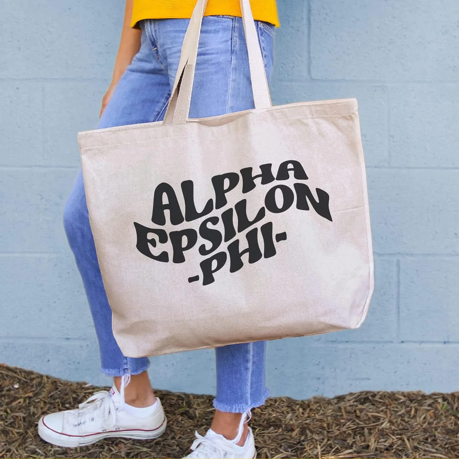 Tote Bag for Sorority - Mod Style Large Canvas Bag - Gifts for Women