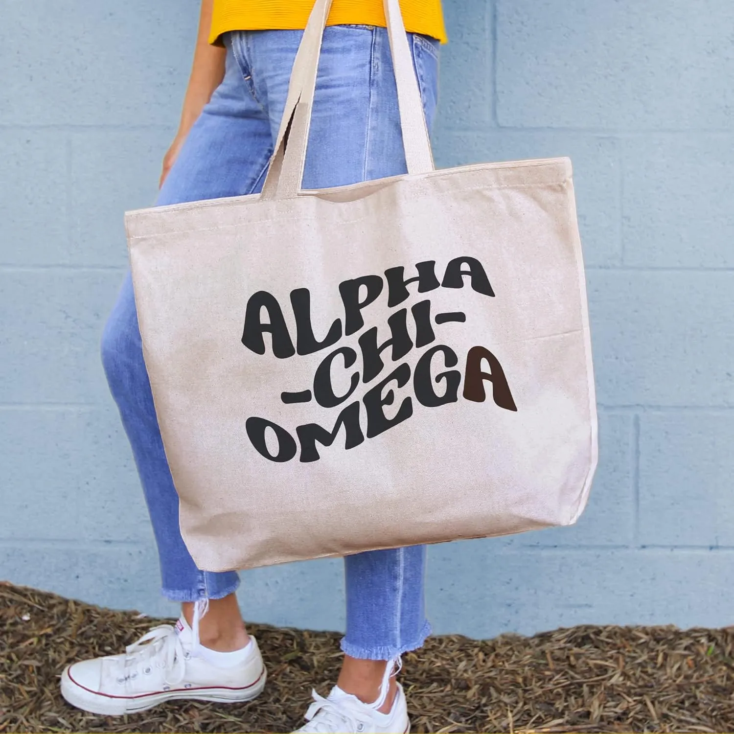 Tote Bag for Sorority - Mod Style Large Canvas Bag - Gifts for Women