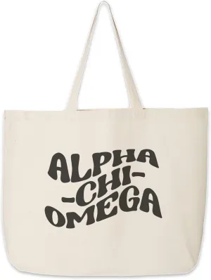 Tote Bag for Sorority - Mod Style Large Canvas Bag - Gifts for Women