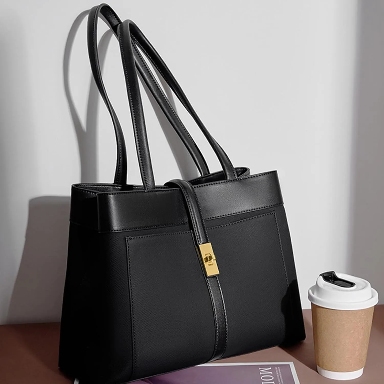 Tote Bag for Women Genuine Leather Shoulder Hobo Bags Large Purse and Handbags with Adjustable Shoulder Strap