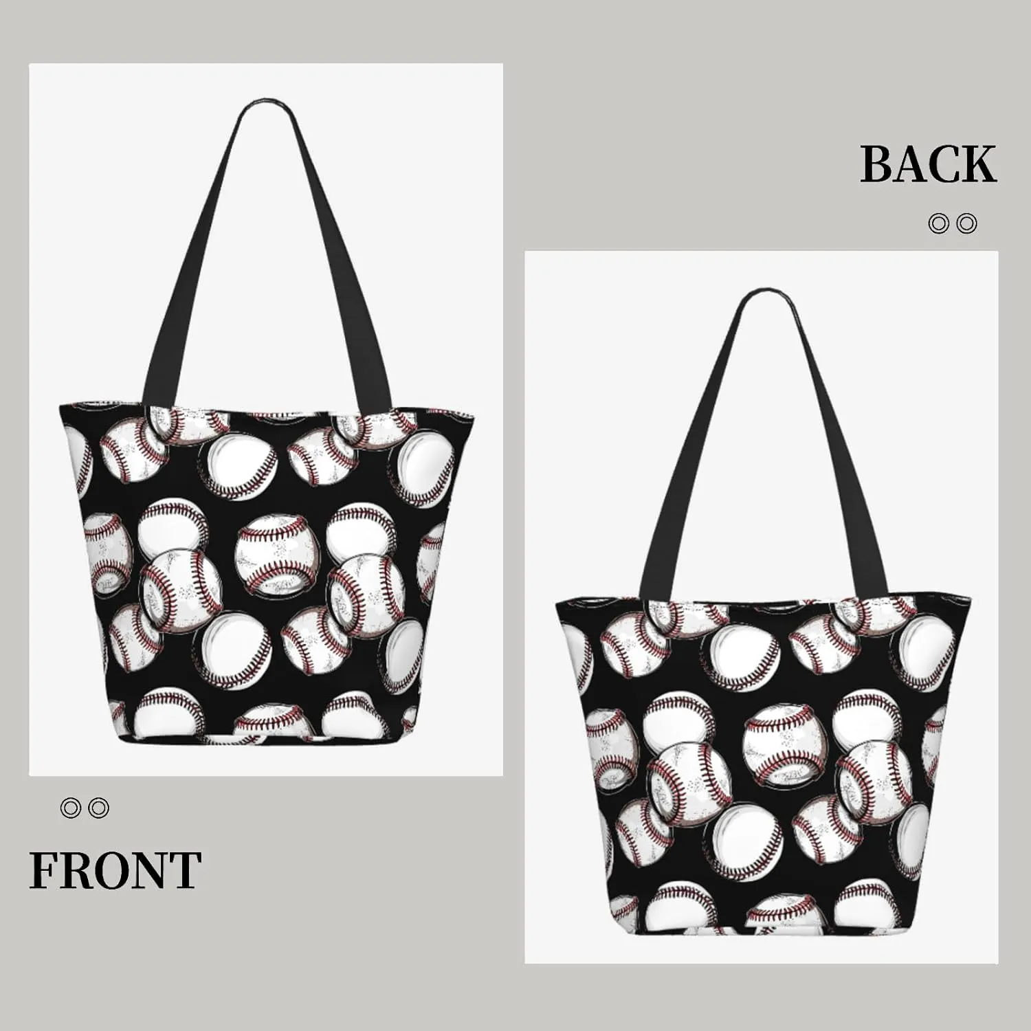 Tote Bag for Women Large Shoulder Bag with Zipper Pockets Stylish Print Handbags for Work Travel Shopping