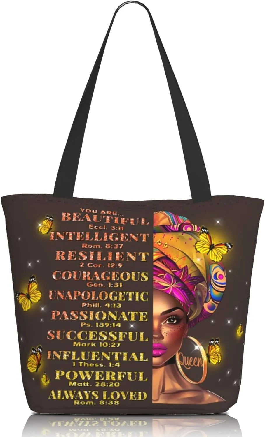 Tote Bag for Women Large Shoulder Bag with Zipper Pockets Stylish Print Handbags for Work Travel Shopping