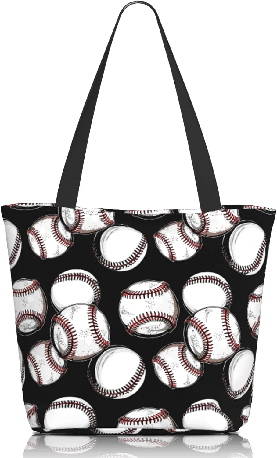 Tote Bag for Women Large Shoulder Bag with Zipper Pockets Stylish Print Handbags for Work Travel Shopping
