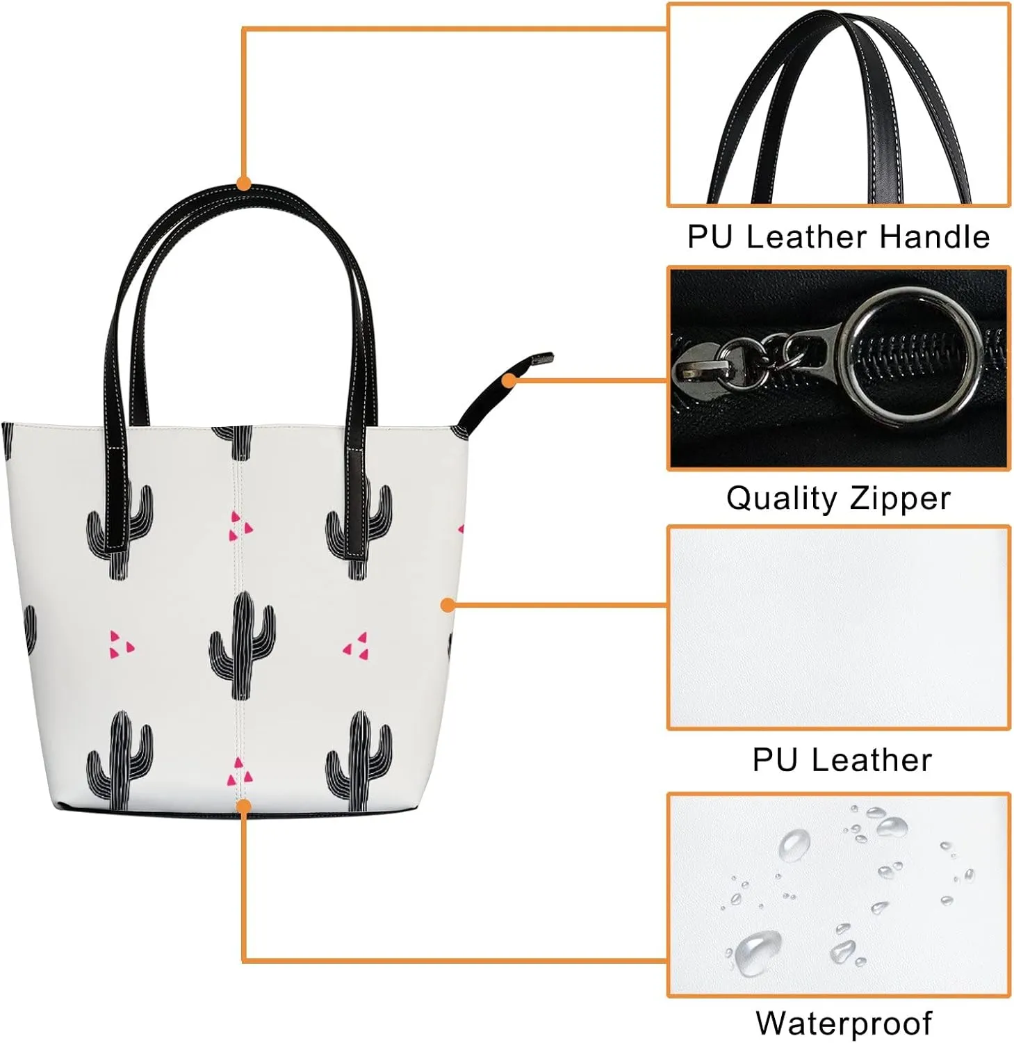 Tote Bag for Women PU Leather Handbags Women's Crossbody Handbags Work Tote Bags for Women Coachbags Tote Bag with Zipper