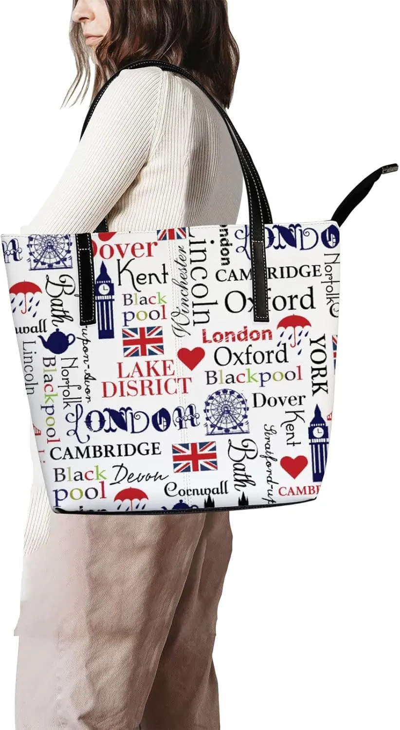 Tote Bag for Women PU Leather Handbags Women's Crossbody Handbags Work Tote Bags for Women Coachbags Tote Bag with Zipper
