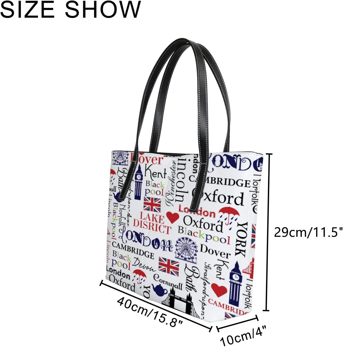 Tote Bag for Women PU Leather Handbags Women's Crossbody Handbags Work Tote Bags for Women Coachbags Tote Bag with Zipper