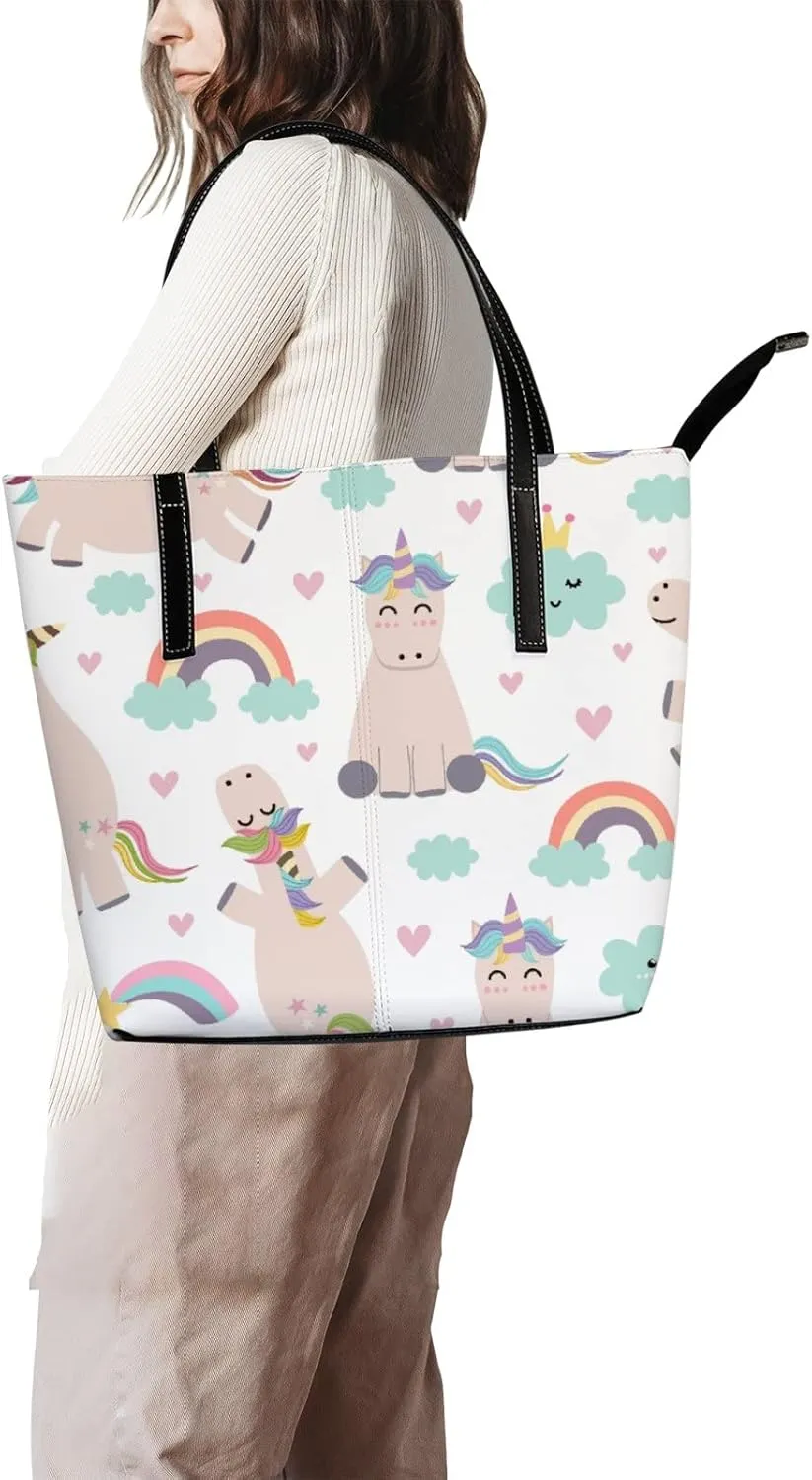 Tote Bag for Women PU Leather Handbags Women's Crossbody Handbags Work Tote Bags for Women Coachbags Tote Bag with Zipper