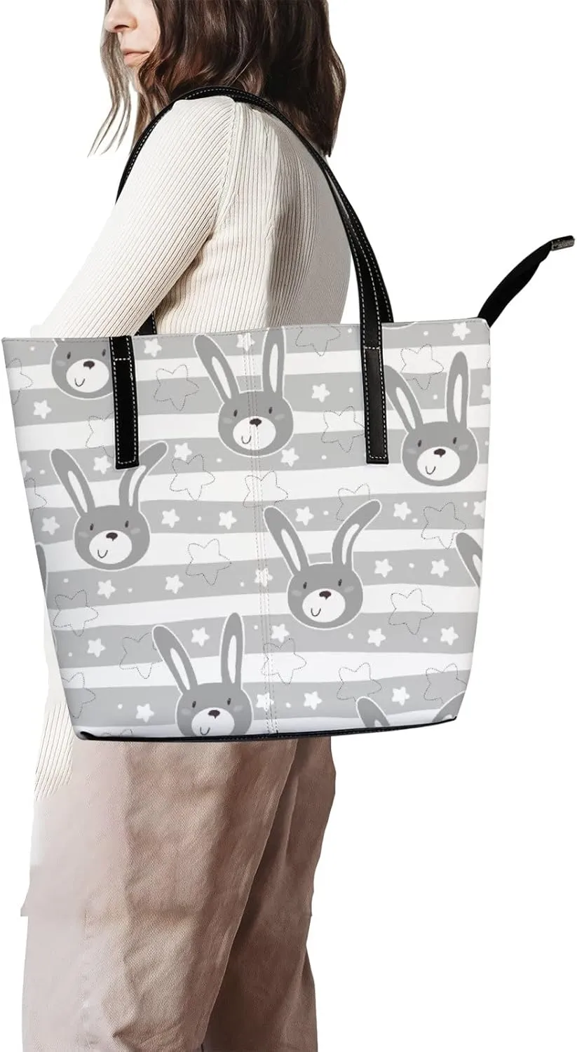 Tote Bag for Women PU Leather Handbags Women's Crossbody Handbags Work Tote Bags for Women Coachbags Tote Bag with Zipper