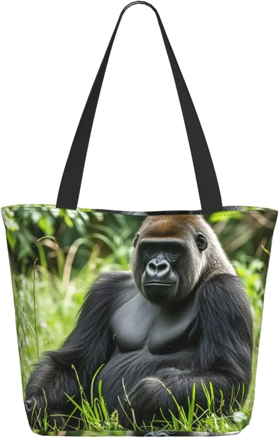 Tote Bag for Women Purse and Handbags Tote Shoulder Shopping Bag Gorilla in the Grass Messenger Bag