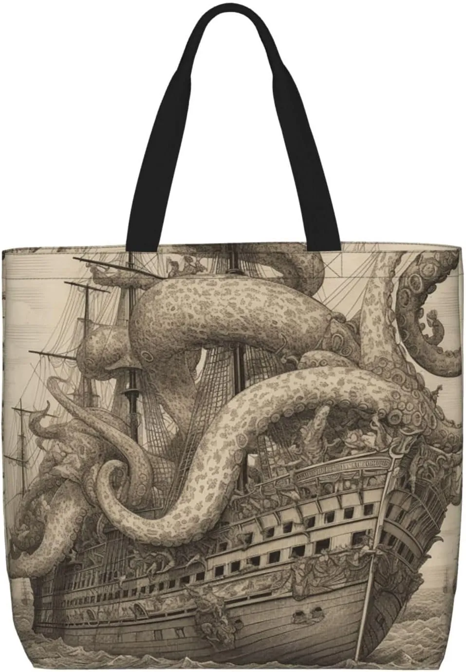 Tote Bag for Women Reusable Grocery Bags Seals on ice Tote Bag with Inner Pocket Travel Tote for Shopping
